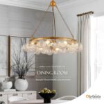32" Gold Nordic Bubble Ball Chandelier Light Fixtures for Dining Room Large Mode... - Image 4