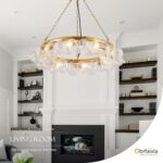 32" Gold Nordic Bubble Ball Chandelier Light Fixtures for Dining Room Large Mode... - Image 5