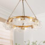 32" Gold Nordic Bubble Ball Chandelier Light Fixtures for Dining Room Large Mode... - Image 9