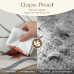 HUGEAR Shag Area Rug 8x10 Grey & Ivory Washable Living Room Bedroom Rug Non Slip... - Image 5