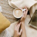 Blue Throw Blanket, Knit Throw Blanket for Couch, Soft Cozy Stretchy Reversible ... - Image 6