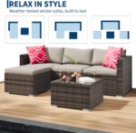 GAOMON 5-Piece All-Weather Patio Furniture Set, Convertible Outdoor Sectional So... - Image 5