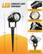 6W 700LM Low Voltage Landscape Lighting, 12V AC/DC 3000K Warm White LED Low Volt... - Image 4