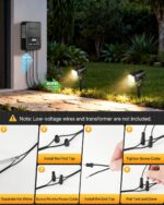 6W 700LM Low Voltage Landscape Lighting, 12V AC/DC 3000K Warm White LED Low Volt... - Image 5