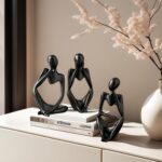 XINXUAN 3Pcs Thinker Statue Sculptures Office Decor Small Shelf,Bookshelf Decor ... - Image 4