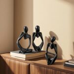 XINXUAN 3Pcs Thinker Statue Sculptures Office Decor Small Shelf,Bookshelf Decor ... - Image 5