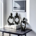 XINXUAN 3Pcs Thinker Statue Sculptures Office Decor Small Shelf,Bookshelf Decor ... - Image 6