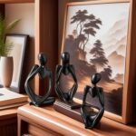 XINXUAN 3Pcs Thinker Statue Sculptures Office Decor Small Shelf,Bookshelf Decor ... - Image 7