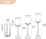 NUPTIO Glass Tealight Candle Holders: Set of 6 Tall Candle Stands for Dinner Tab... - Image 3