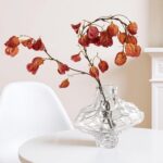 Luxury Clear Glass Vase, 6.5 Inch Unique Wavy Flower Vase, Modern Heavyweight De... - Image 3