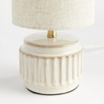 Napa Home & Garden Austin White Antiqued Glaze Ceramic Small Petite Mini Lamp w/... - Image 4