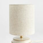 Napa Home & Garden Austin White Antiqued Glaze Ceramic Small Petite Mini Lamp w/... - Image 5