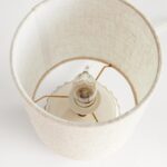Napa Home & Garden Austin White Antiqued Glaze Ceramic Small Petite Mini Lamp w/... - Image 6