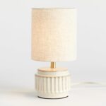 Napa Home & Garden Austin White Antiqued Glaze Ceramic Small Petite Mini Lamp w/... - Image 8