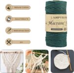 Pack of 3 Macrame Yarn, 3 mm x 100 m, Cotton Yarn, Cotton Cord, DIY Crafts, Cott... - Image 3