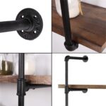 5 tier Industrial Wall Mount Iron Pipe Shelf Shelving Bracket Vintage Retro Ceil... - Image 5