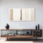Abstract Wall Art Decor Modern Canvas Art Wall Decor Brown And White Wall Art De... - Image 5