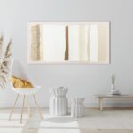 Abstract Wall Art Decor Modern Canvas Art Wall Decor Brown And White Wall Art De... - Image 6