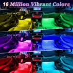 iFunyLED Smart Car Interior LED Lights with App Control, RGB Lights with DIY Mod... - Image 3