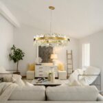 36-Inch Gold Modern Crystal Chandelier, 18 Lights, Large Round 2-Tier K9 Crystal... - Image 4