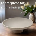 LIN CHUAN Large Decorative Bowl, Modern Resin Pedestal Bowl for Home Decor, Styl... - Image 3