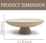 LIN CHUAN Large Decorative Bowl, Modern Resin Pedestal Bowl for Home Decor, Styl... - Image 5