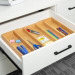 Utoplike Bamboo Expandable Kitchen Drawer Organizer, Adjustable Utensil Holder a... - Image 5