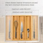 Utoplike Bamboo Expandable Kitchen Drawer Organizer, Adjustable Utensil Holder a... - Image 6
