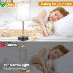 Lynnoland Set of 2 Touch Control Table Lamps with 2 USB & AC Outlet, 3-Way Dimma... - Image 5