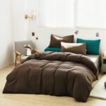 Luxlovery Brown Comforter Set Queen Mocha Brown Bedding Comforter Set Chocolate ... - Image 3