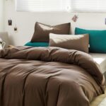 Luxlovery Brown Comforter Set Queen Mocha Brown Bedding Comforter Set Chocolate ... - Image 4