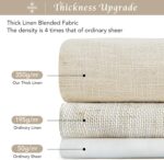 NICETOWN Natural Thick Linen Curtains 96 Inches Long for Living Room 2 Panels Se... - Image 5