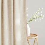 NICETOWN Natural Thick Linen Curtains 96 Inches Long for Living Room 2 Panels Se... - Image 8