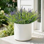 Outdoor Faux Plants, 12 Pcs Fake Plant UV Resistant Monkey Grass Lavender Flower... - Image 7