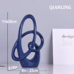 QIANLING Blue Knot Statue Decor - Modern Sculptures Home Decor, Resin Abstract D... - Image 4