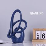 QIANLING Blue Knot Statue Decor - Modern Sculptures Home Decor, Resin Abstract D... - Image 5