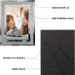 Calenzana 4x6 Picture Frame Sparkle Glass Photo Frames Set for Tabletop, 2 Pack - Image 4