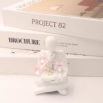Bookshelf Decor Thinker Statue, Battery Powered Night Light, Modern Abstract Rea... - Image 7