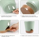 YNNICO Indoor Self Watering Planters with Drainage Holes and Saucers, 8, 7, 6.5,... - Image 3