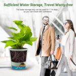 YNNICO Indoor Self Watering Planters with Drainage Holes and Saucers, 8, 7, 6.5,... - Image 7