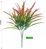 Ivydale 12Pcs Fake Plants Outdoor Artificial Plastic Grass Spring Decoration UV ... - Image 5