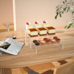 Sezanrpt Clear Riser Shelf 3pcs, Desktop Rectangular Acrylic Display Shelves Org... - Image 4