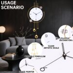 SIN&MI Large Wall Clock for Living Room Decor Big Decorative Wall Clock Pendulum... - Image 3