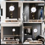 SIN&MI Large Wall Clock for Living Room Decor Big Decorative Wall Clock Pendulum... - Image 5