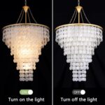 Wellmet Coastal Capiz Shell Chandelier, 9 Lights Beach Light Fixture, Sea Shell ... - Image 4