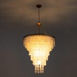 Wellmet Coastal Capiz Shell Chandelier, 9 Lights Beach Light Fixture, Sea Shell ... - Image 6