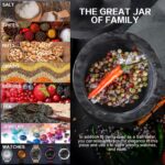 Natural Marble Spice Jar Set of 2 with Lids, 3.2 in, Unique Veining, Airtight Se... - Image 4