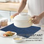 Vinyl Placemats Set of 4, PVC Woven Washable Non-Slip Table Mats, Heat Resistant... - Image 3