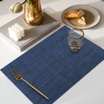 Vinyl Placemats Set of 4, PVC Woven Washable Non-Slip Table Mats, Heat Resistant... - Image 6