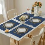 Vinyl Placemats Set of 4, PVC Woven Washable Non-Slip Table Mats, Heat Resistant... - Image 7
